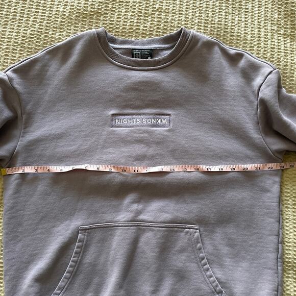 Nights Wknds Logo Sweatshirt Lavender Light Purple Large - Picture 5 of 6